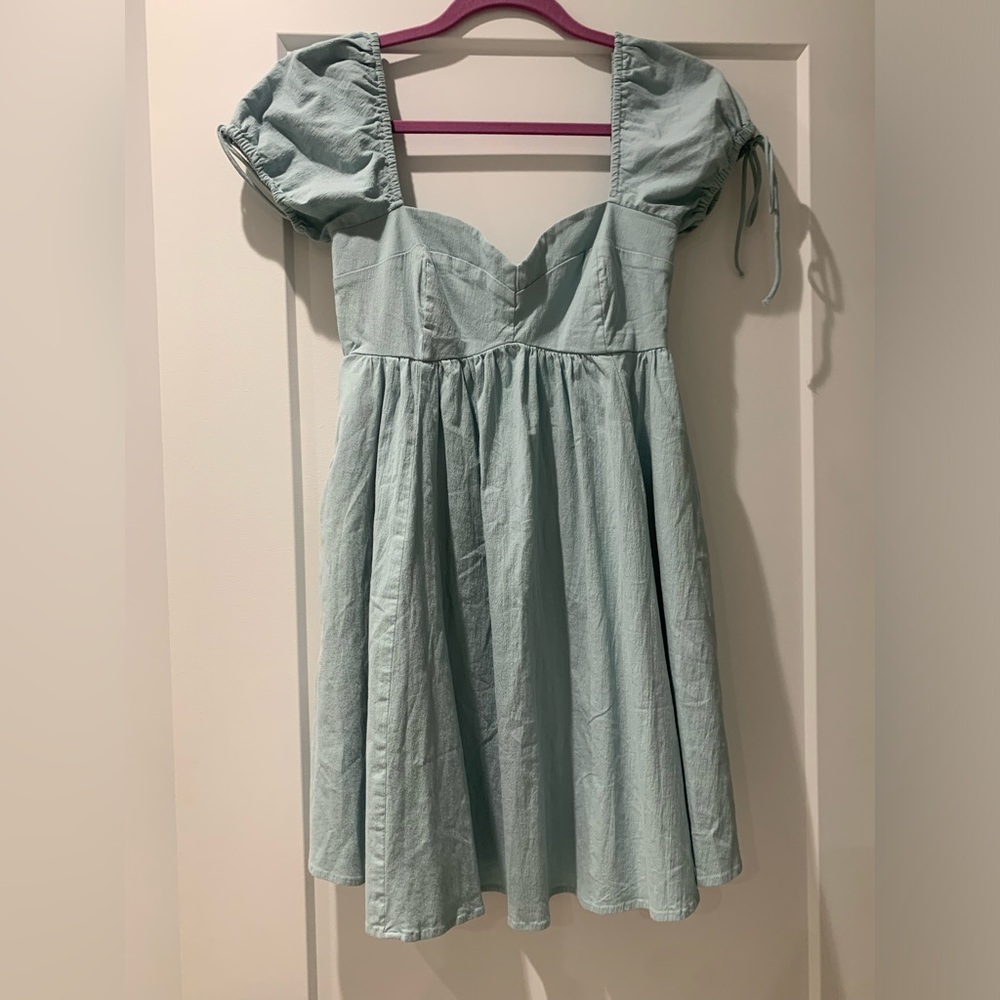 Babydoll blue mini dress - Picture 3 of 6